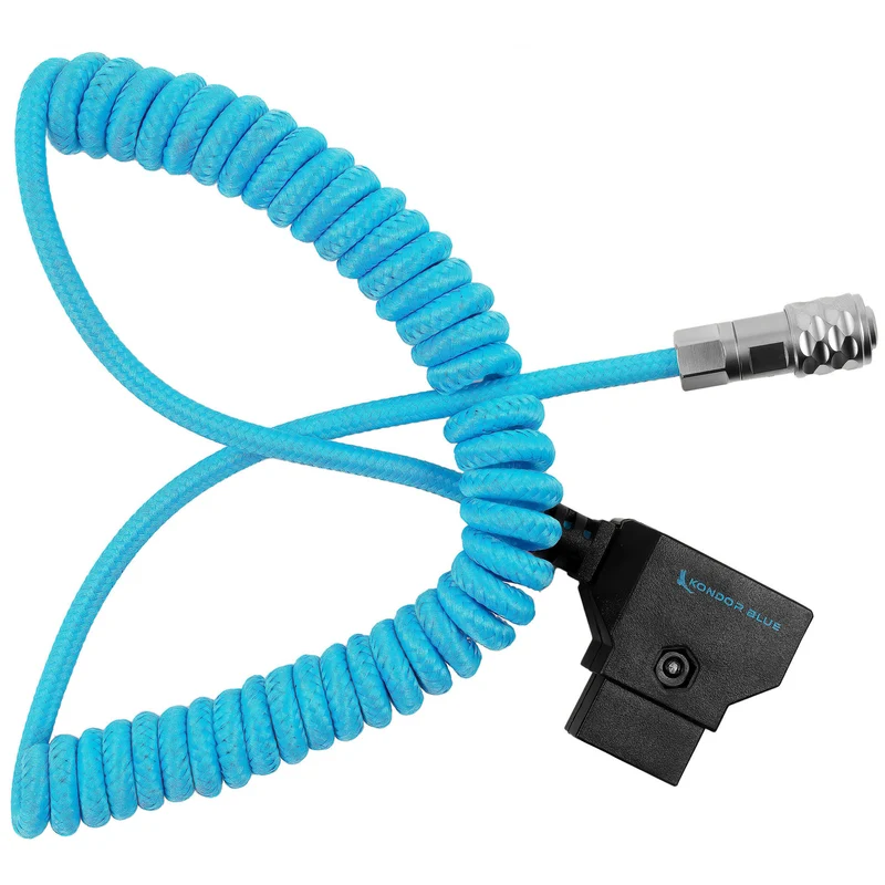 Kondor Blue Coiled D-Tap to BMPCC 4K/6KPro Power Cable for Blackmagic (Kondor Blue)