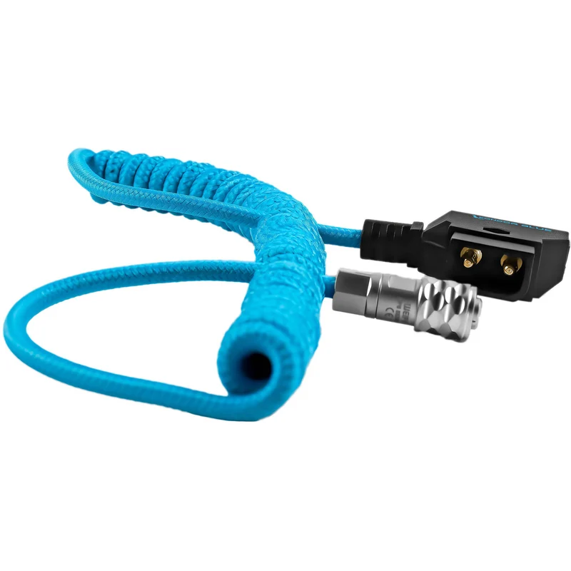 Kondor Blue Coiled D-Tap to BMPCC 4K/6KPro Power Cable for Blackmagic (Kondor Blue)