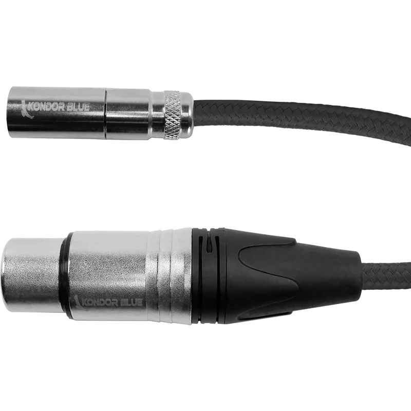 Kondor Blue Mini XLR to XLR for BMPCC 6K Pro/C70 Camera (Raven Black)(16")