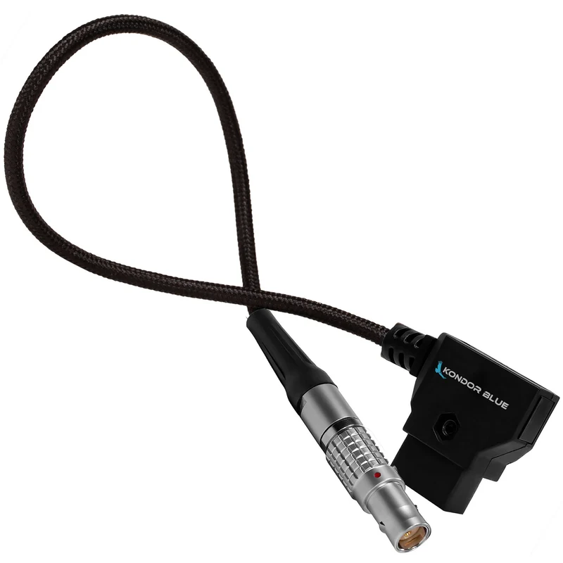 Kondor Blue DTAP to RED Komodo(FGJ.0B.302.CLLD52) Braided Cable RIGHT ANGLE (Raven Black)