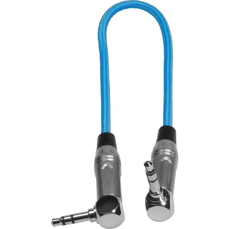 Kondor Blue 10" 3.5MM TO 3.5MM RIGHT ANGLE TIME CODE AUDIO CABLE