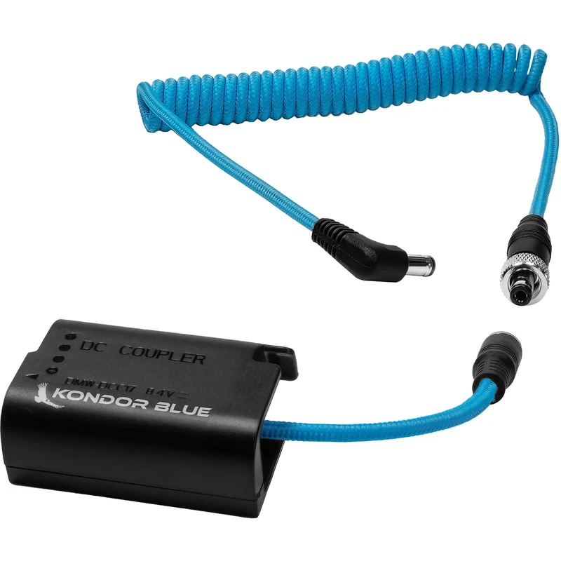 Kondor Blue DC 2.1 to Lumix GH6 S5II S5IIX DMW-BLK22 Dummy Battery Cable