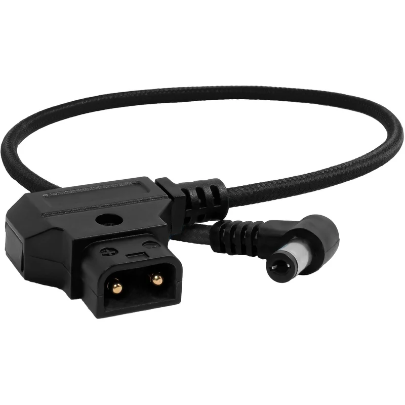 Kondor Blue 15" D-Tap to DC Right Angle Straight Cable (5.5 x 2.5mm) (Canon C70/Atomos) (Raven Black)