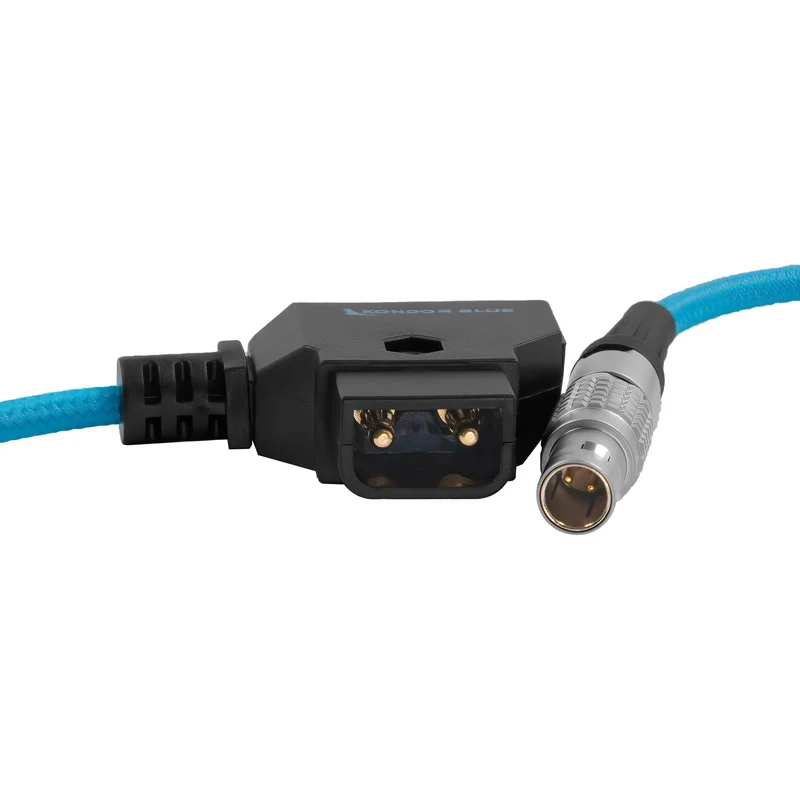 Kondor Blue D-TAP to LEMO 2 Pin 0B Male Power Cable fir ZCam, Small HD, Teradek (Straight) (Kondor Blue)