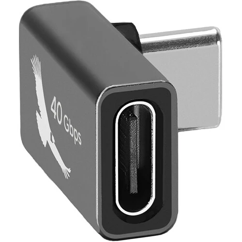Kondor Blue USB-C 40Gbps Elbow Adapter for Power & Data