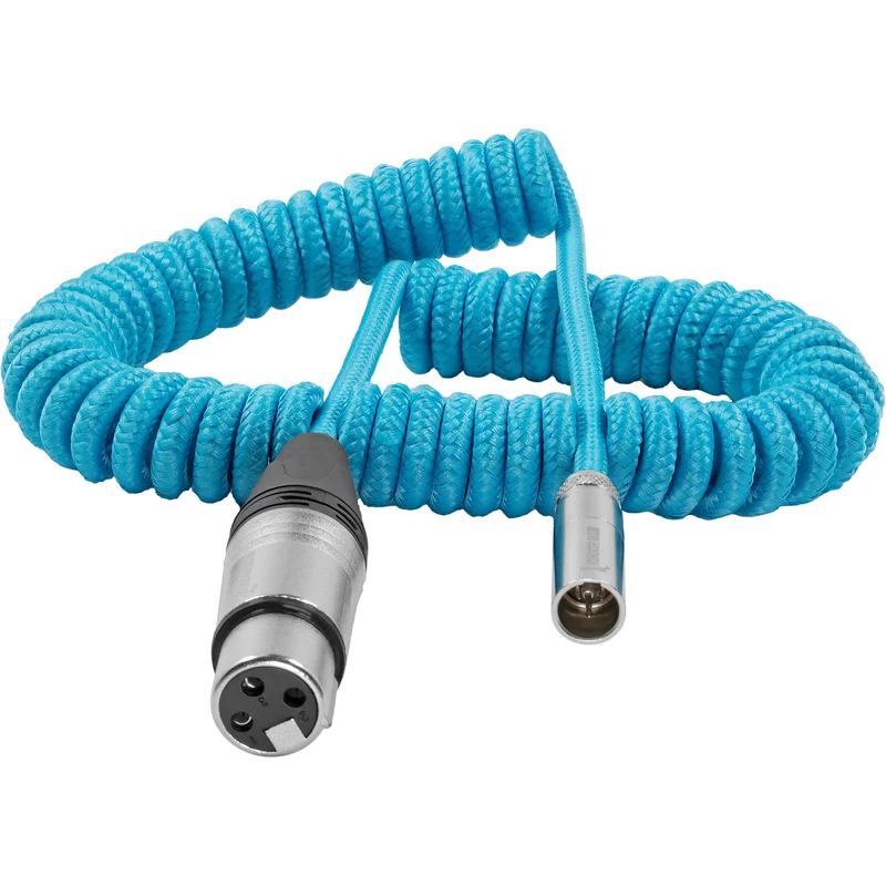 Kondor Blue Coiled Mini XLR to XLR for C70 & BMPCC4K/6K Pro (12"- 24”)