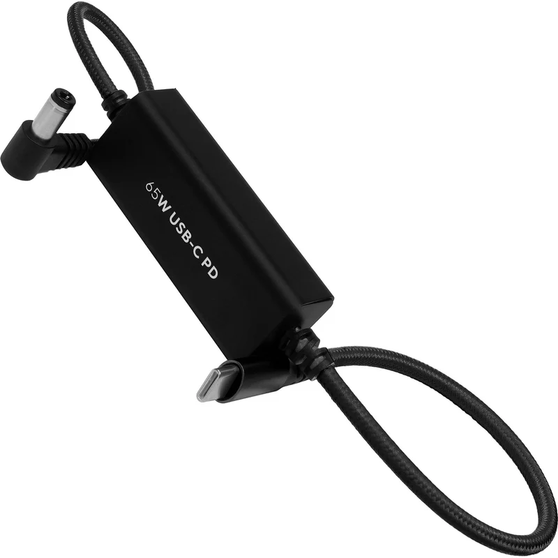 Kondor Blue 16" DC to USB C Power Delivery Cable for Mirrorless cameras (Raven Black)