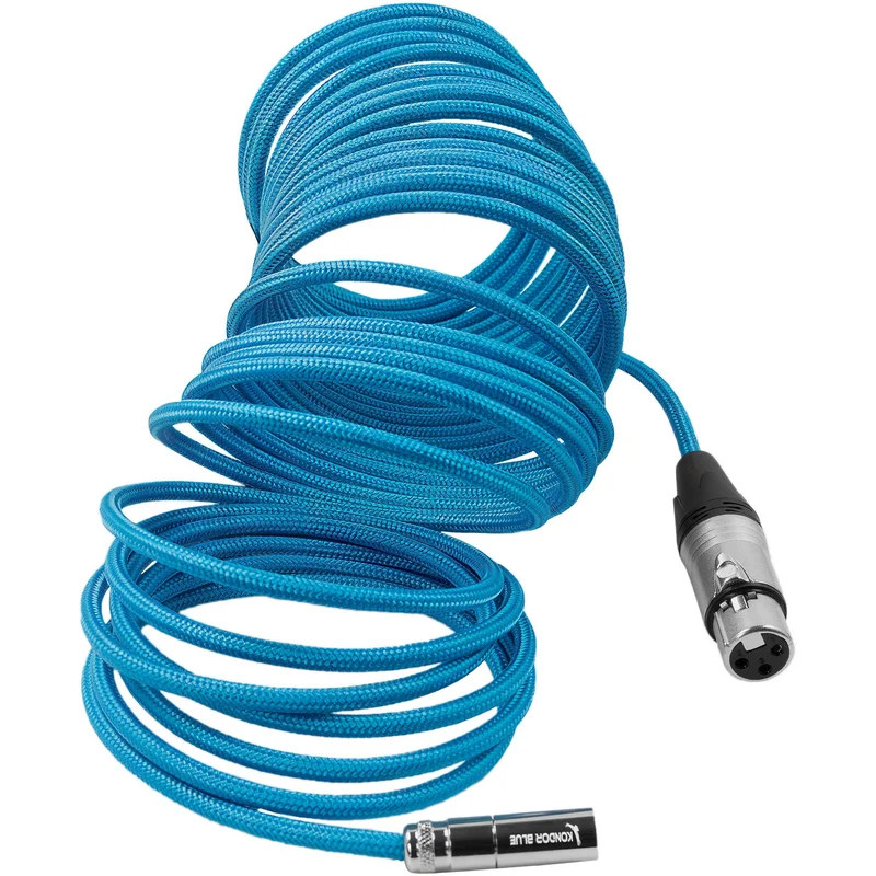 Kondor Blue Mini XLR to XLR for BMPCC 6K Pro/C70 Camera (16" | 3' | 5' | 10' | 25') - Blue, 25'
