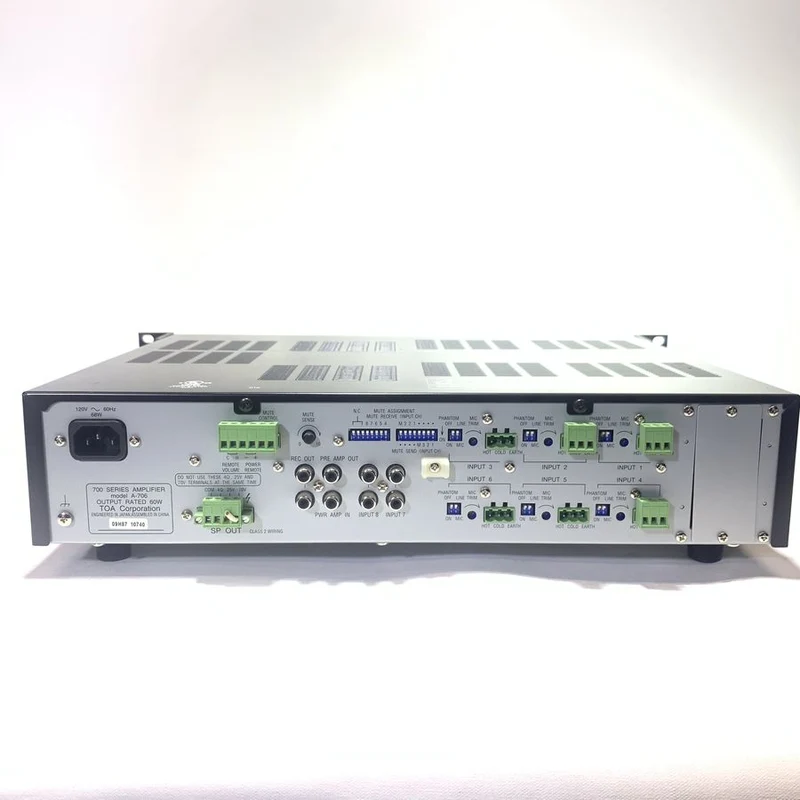 Toa Electronics A-706 Integrated 9-Channel 60W Mixer/Amplifier #2063 - USED