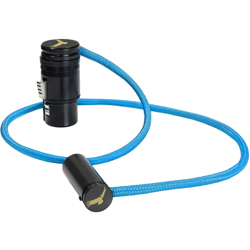 Kondor Blue 17" Mini Adjustable XLR Male to Adjustable Female XLR Audio Cable