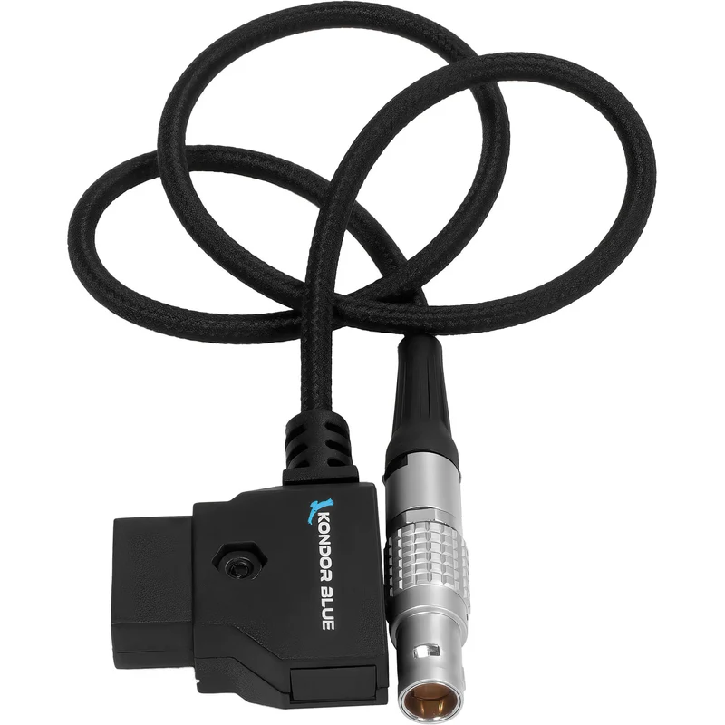 Kondor Blue D-TAP to LEMO 2-Pin 0B Male Power Cable (Straight)(Black)