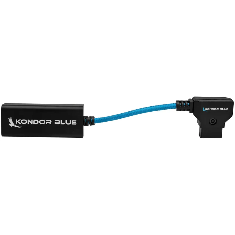 Kondor Blue 6” D-Tap to Female USB C PD 2 Way Battery Charging Power Cable (Kondor Blue)
