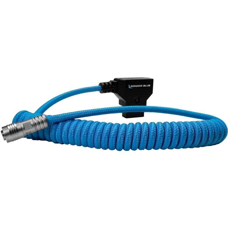 Kondor Blue Coiled D-Tap to 4 Pin Portkeys Monitor BM5/HH7/HS7T