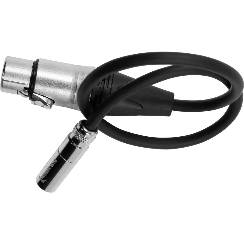 Kondor Blue TA4M Mini XLR 4 Pin Male to Female XLR Braided Audio Cable 16”