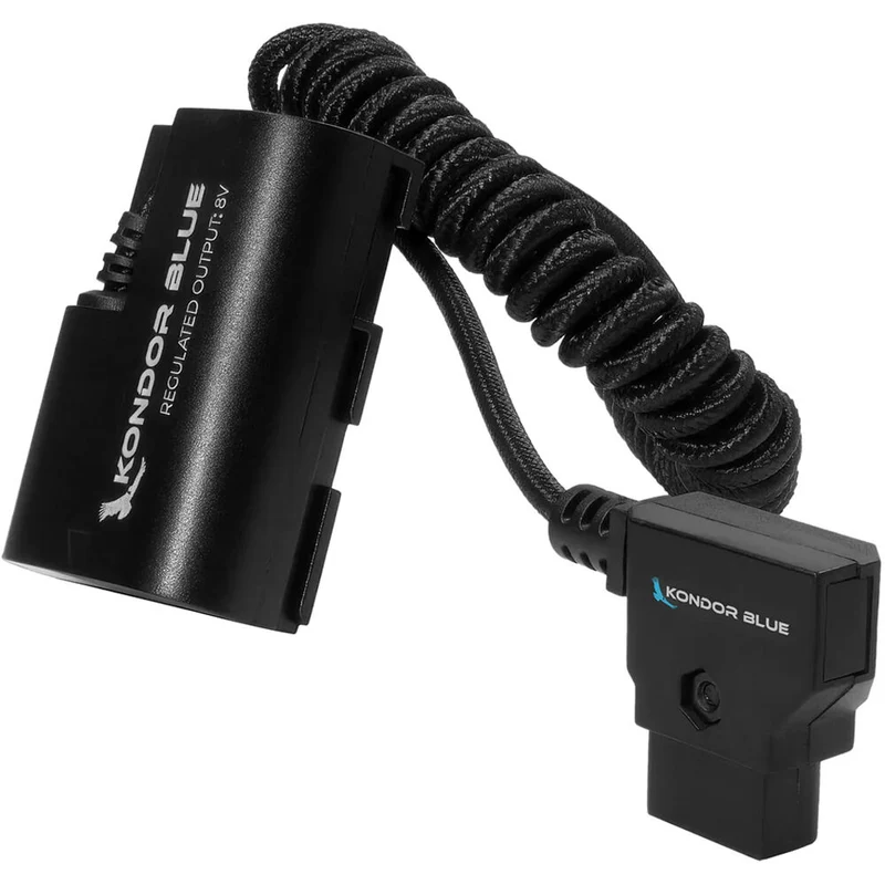 Kondor Blue D-Tap to Canon LPE6 NH Dummy Battery Cable (Raven Black)
