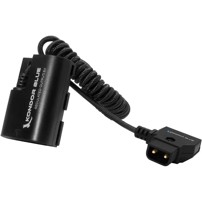 Kondor Blue D-Tap to Canon LPE6 NH Dummy Battery Cable (Raven Black)