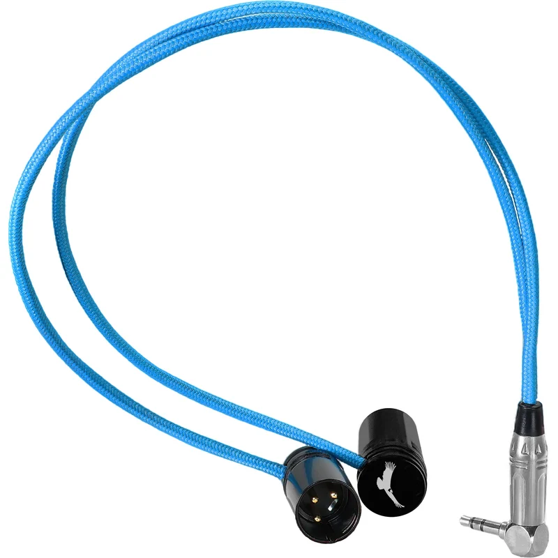 Kondor Blue 16” Straight Dual Low Profile Right Angle XLR to Single Stereo 3.5mm TRS