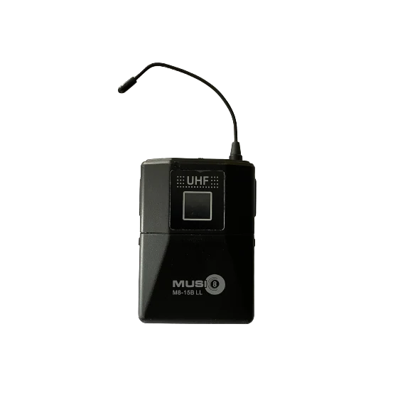 Music8 M8-15B LL Professional Wireless System w/ USB Receiver and Lavalier Mic and Beltpack Transmitter