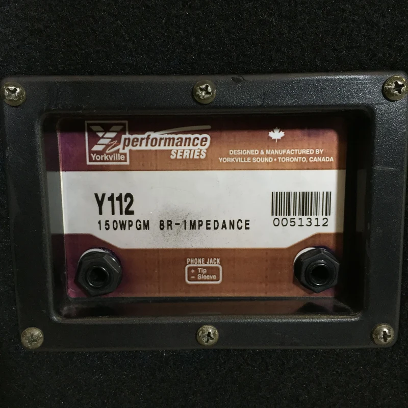 Yorkville Y112 Performance Series 2-way,12" Passive Speakers(Pair) #2577 - USED