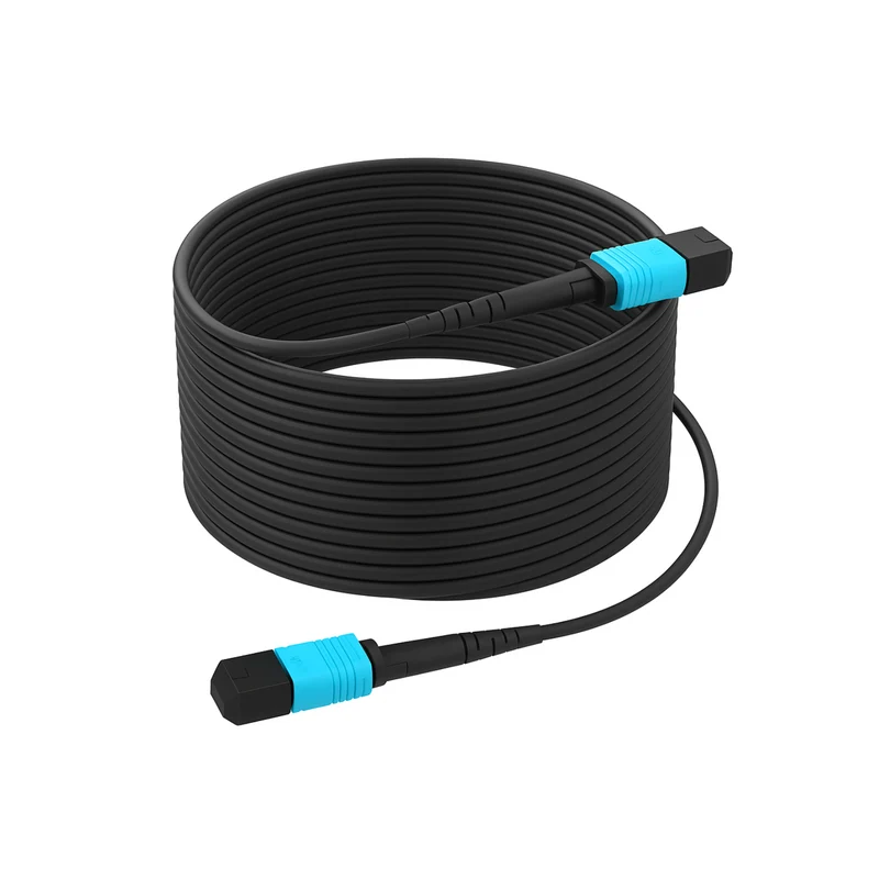 Kondor Blue Fletch Fiber Armored Cable OM3 MPO (100 Feet)