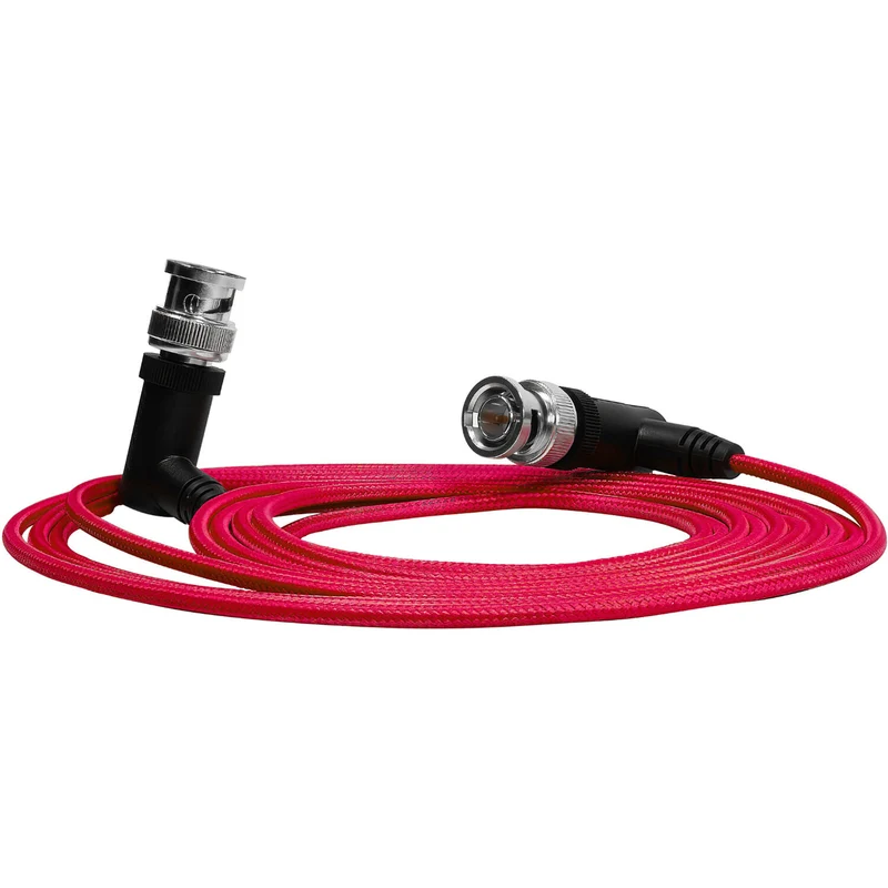 Kondor Blue Ultra Thin 6G SDI Video Cable Right Angle BNC (10ft) (Cardinal Red)