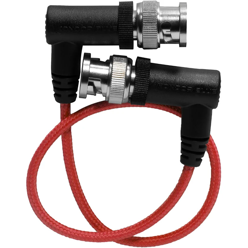 Kondor Blue Ultra Thin 3G SDI Video Cable Right Angle BNC (12") (Cardinal Red)