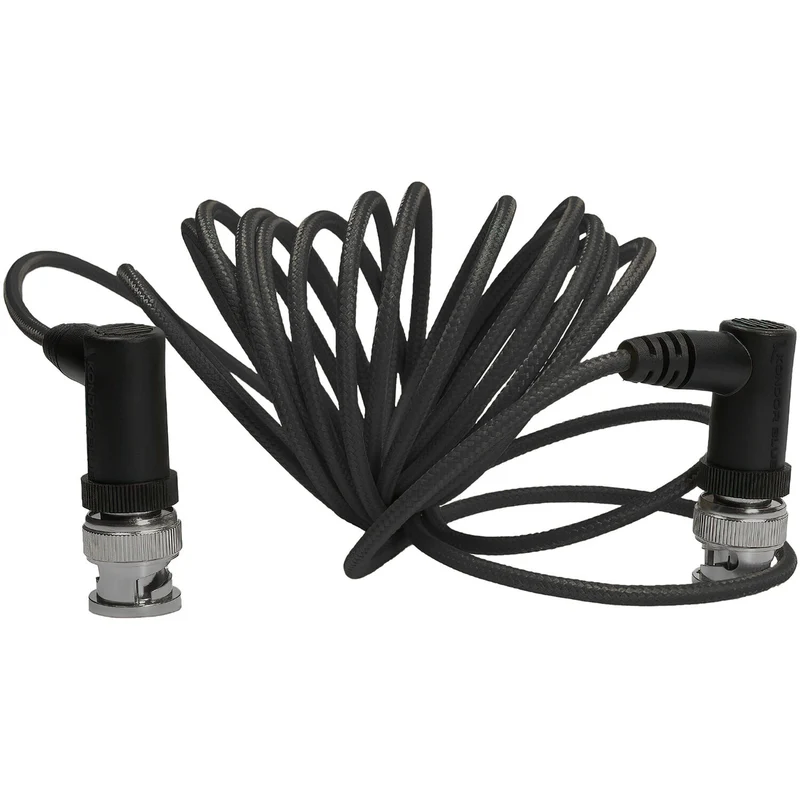 Kondor Blue Ultra Thin 6G SDI Video Cable Right Angle BNC (10ft) (Raven Black)