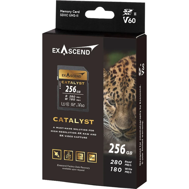 Exascend 256GB Catalyst UHS-II V60 SDXC Memory Card