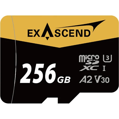 Exascend 256GB Catalyst UHS-I V30 microSDXC Memory Card with SD Adapter