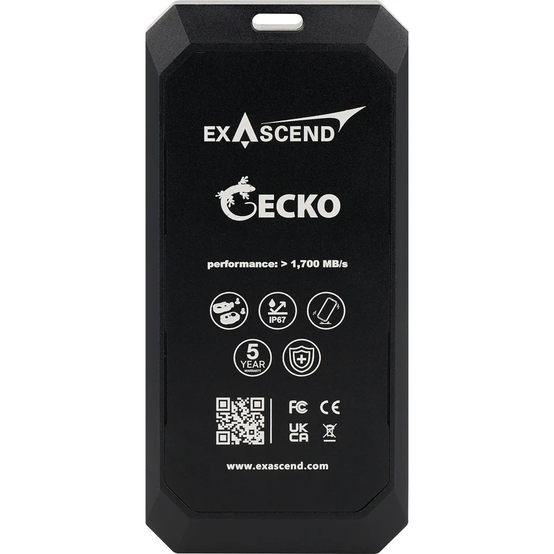 Exascend 2TB Gecko USB-C 3.2 Gen 2x2 Portable SSD