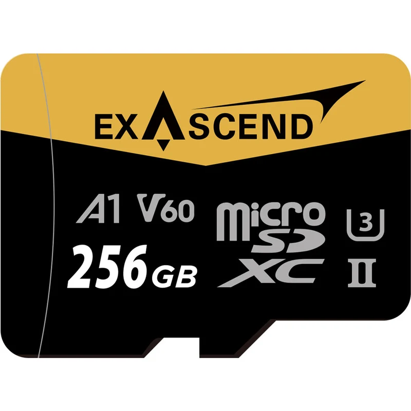 Exascend 256GB Catalyst UHS-II V60 microSDXC Memory Card with SD Adapter