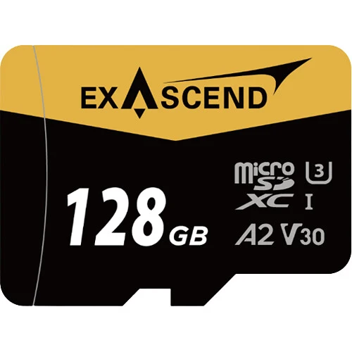 Exascend 128GB Catalyst UHS-I V30 microSDXC Memory Card with SD Adapter