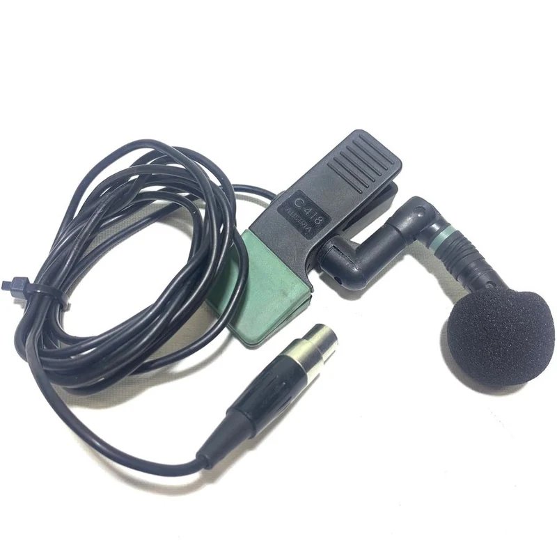 AKG C418 Clip-On Condenser Drum Microphone w/ MicroMic II Phantom Power Module #2151- USED
