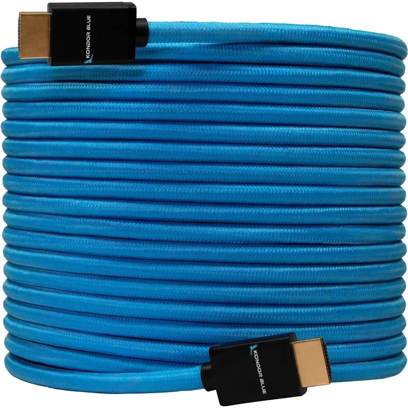 Kondor Blue 25FT HDMI 4K 30HZ Braided Blue Cable (25ft)