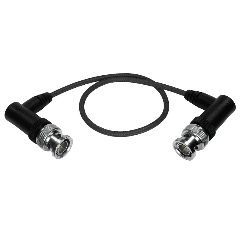 Kondor Blue Ultra Thin 3G SDI Video Cable Right Angle BNC (12") (Raven Black)