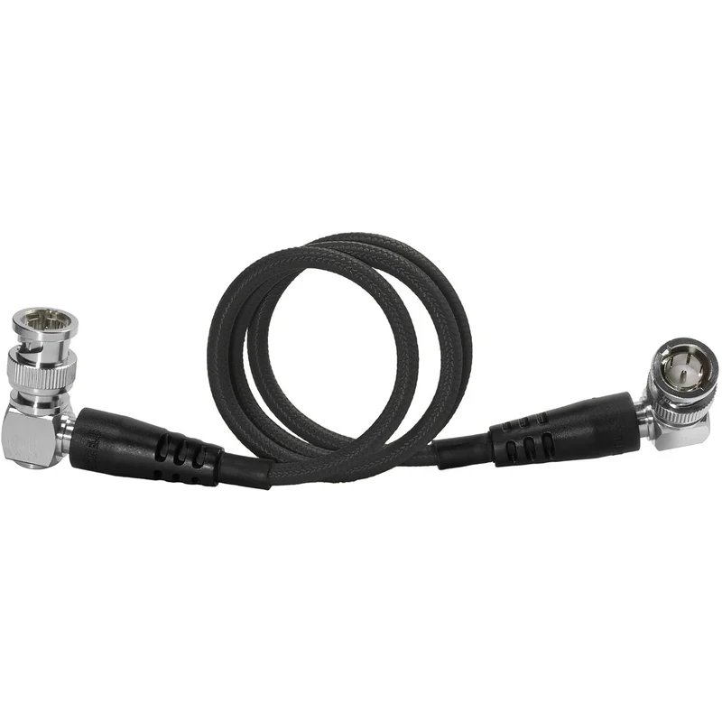 Kondor Blue 22" 12G SDI Right Angle Cable for 4K 60p Camera Monitors and Transmitters (Raven Black)