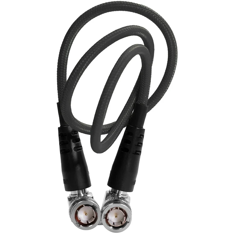 Kondor Blue 22" 12G SDI Right Angle Cable for 4K 60p Camera Monitors and Transmitters (Raven Black)