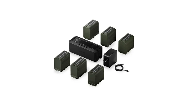 Tilta Foldable Charging Station for L-Series/NP-F Battery Kit (6 Batteries) - Black