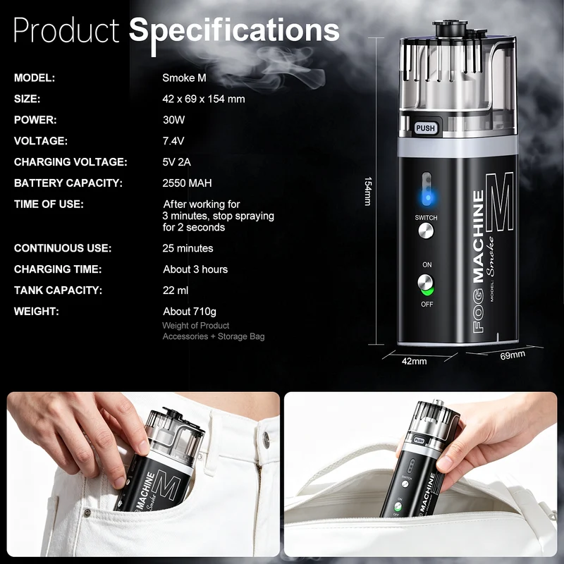 Lensgo Smoke M Portable Fog Machine